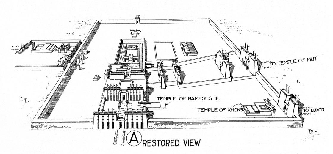 Restored ancient temple complex