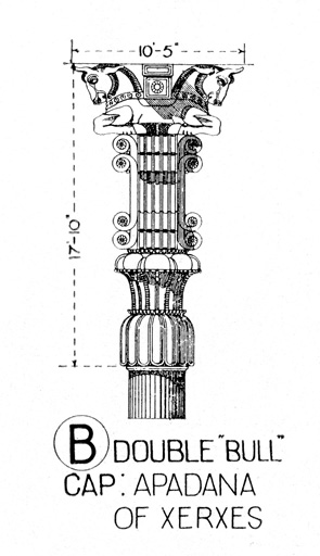 Double bull capital of the Apadana of Xerxes